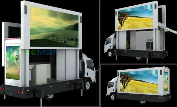 Big P6 Mobile Truck LED Display ,  LED TV Screen On Mobile 7000 Brightness 3535 2727 Lamp