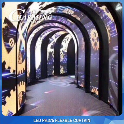 SMD3528 135W Thin Flexible LED Screen , Ultra Slim Flexible LED Video Display