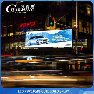Cabinet Structrue Outdoor LED Video Wall Advertising Big Screen 40000 Dot / M2