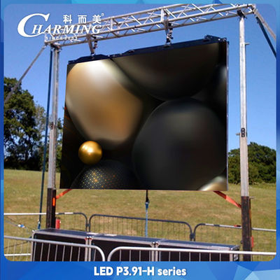 Outdoor P3.91 High Resolution LED Display Screen Panel  12Bit Front Maintenance
