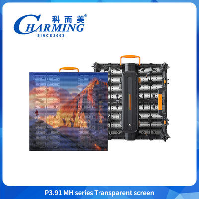 High Brightness P3.91 500*500mm Waterproof Outdoor Transparent Led Display Cabinet
