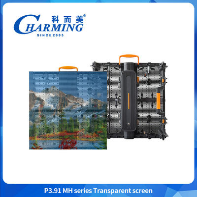 Indoor Outdoor P3.91 Transparente Curtain Window Glass Led Video Wall Display High Brightness Transparent Led Screen