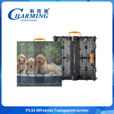 P3.91 500*1000mm Anti Collision Outdoor Led Video Wall 4K Outdoor  Transparent Video Wall