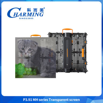 P3.91 16bit Transparent Led Panel 220v Outdoor Windproof Led Video Wall
