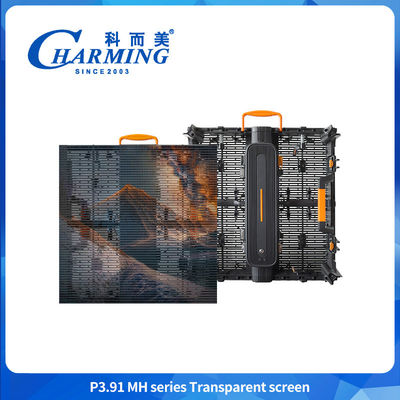 P3.91 Led display Screen Full Colo500*500mm Lightweight  Aluminum Transparent Led Storefront