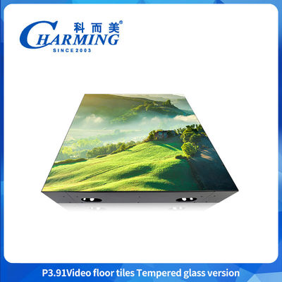 Decorative Led String Floor Screen Display P3.91 With Glass Cover Strong And Waterproof