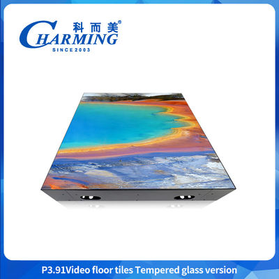 P3.91 LED video floor tile easy maintenance LED video display high grayscale high contrast design floor tile screen