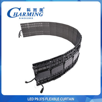 P9.375 Windproof Bendable LED Screen , Untra Slim Flexible Outdoor LED Display
