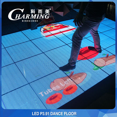 Antiwear IP53 Dance Floor Underground LED Screen Tempered Glass