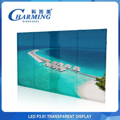 ROHS 256x64 Transparent LED Video Wall Glass Screen Multiscene