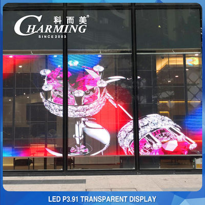 Dustproof HD Transparent LED Video Wall Window Display Lightweight P3.91