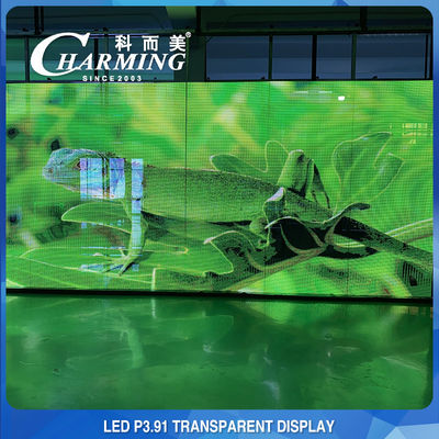 Indoor IP45 Club Transparent LED Video Wall Rental 3D P3.91 Practical