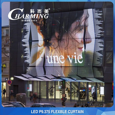 Outdoor 1200W LED Flexible Display Video Curtain Multipurpose