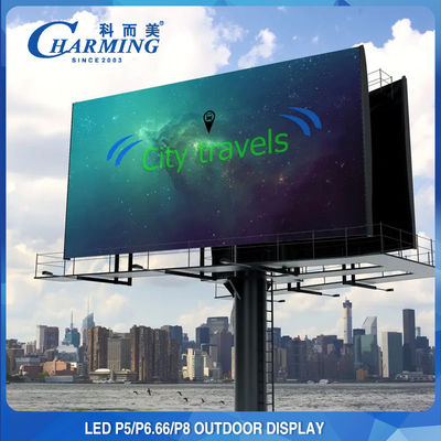 High Brightness P5 P8 Outdoor LED Display Fixed Building Advertising Screen