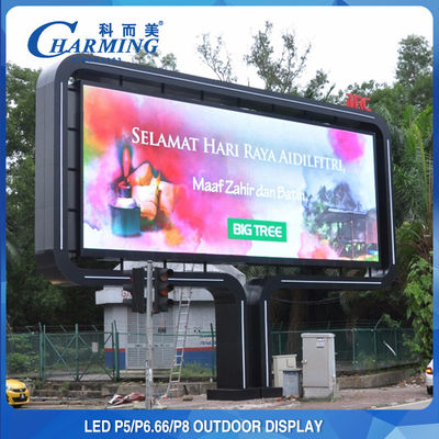 High Brightness P5 P8 Outdoor LED Display Fixed Building Advertising Screen