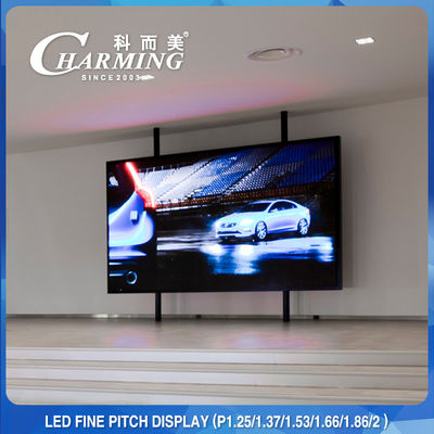 Wall Mount IP42 Meeting Room LED Screen , Pixel Pith 1.86MM LED Wall HD