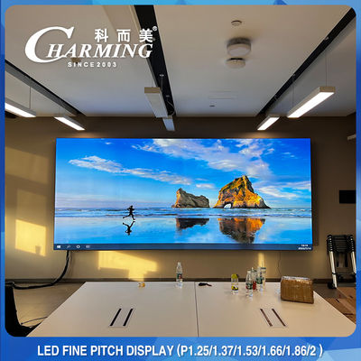 Wall Mount IP42 Meeting Room LED Screen , Pixel Pith 1.86MM LED Wall HD