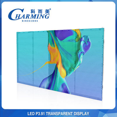 RGB Lightweight P3.91 Transparent LED Screen Indoor Outdoor Clear Picture