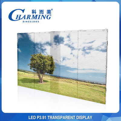 P3.91 Outdoor Display Transparent Video Wall Rgb 4K Fixed Installation