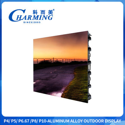 P4 Aluminum Alloy Outdoor Display Screen 130° Wider Color Range With Stainless Steel Handle