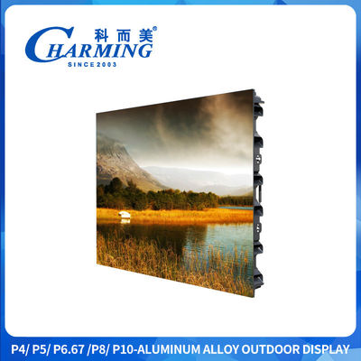 P4 Outdoor IP65 Sxey Video Led Display Screen Aluminum Alloy Cabinet Material