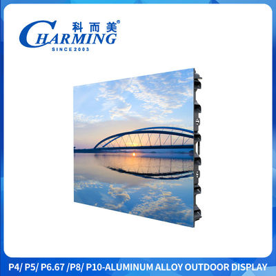 P4 Aluminum Alloy Outdoor Display Screen 130° Wider Color Range With Stainless Steel Handle