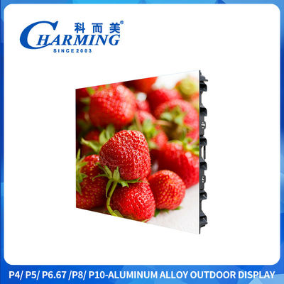 16-Bit High Gray Level Outdoor P4 Led Display Screen Ultra Wide Viewing Angle With Zinc Alloy Quick Lock