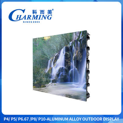 16-Bit High Gray Level Outdoor P4 Led Display Screen Ultra Wide Viewing Angle With Zinc Alloy Quick Lock