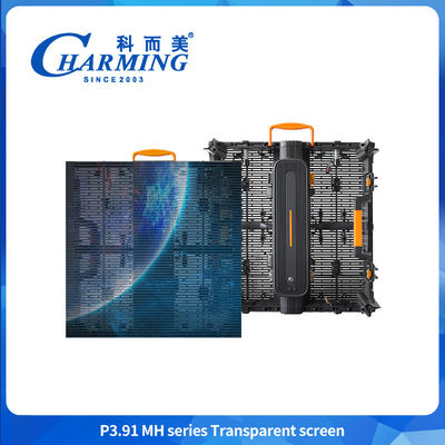 Seamless Splicing Transparent LED Video Wall Glass Display Cabinet With Light