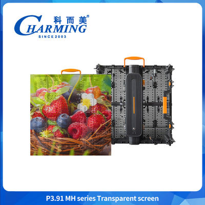 Transparent Flexible Led Display P3.91MH Series Transparent Screen Glass Display Showcase With Led Light