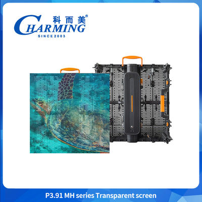 High Brightness P3.91 500*500mm Waterproof Outdoor Transparent Led Display Cabinet