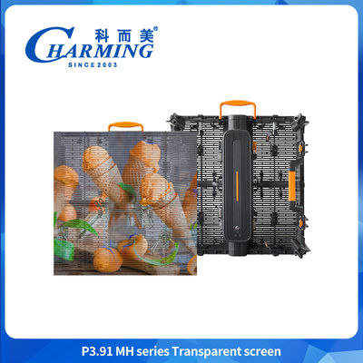 P3.91 IP65 Transparent Video Wall Led Display Winproof  Outdoor 500*500mm