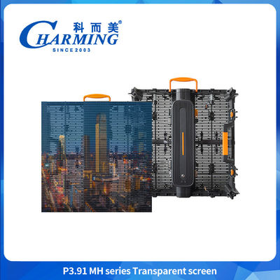 Waterproof  IP65 P3.91 Advertising Video Wall Panel Display LED Screen strong led transparent display