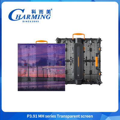 Indoor Outdoor P3.91 Transparente Curtain Window Glass Led Video Wall Display High Brightness Transparent Led Screen