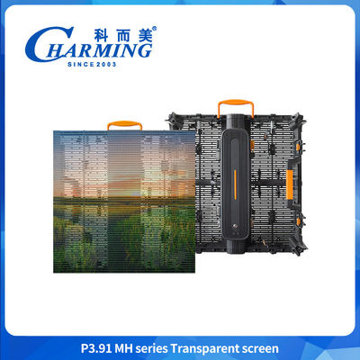 P3.91 500*1000mm Anti Collision Outdoor Led Video Wall 4K Outdoor  Transparent Video Wall