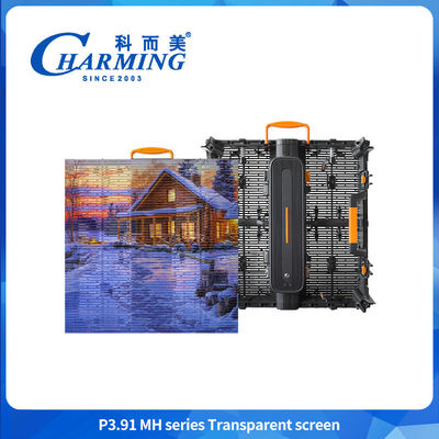 LED Outdoor Transparent Screen Video Wall Waterproof Wind Resistance High Brightness