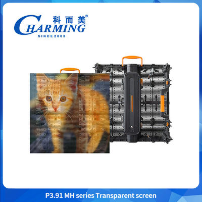 P3.91 16bit Transparent Led Panel 220v Outdoor Windproof Led Video Wall