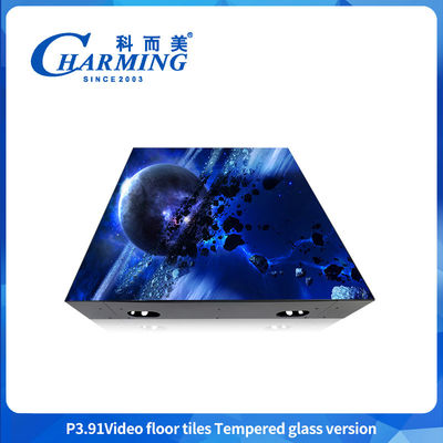 Decorative Led String Floor Screen Display P3.91 With Glass Cover Strong And Waterproof