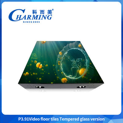 Decorative Led String Floor Screen Display P3.91 With Glass Cover Strong And Waterproof