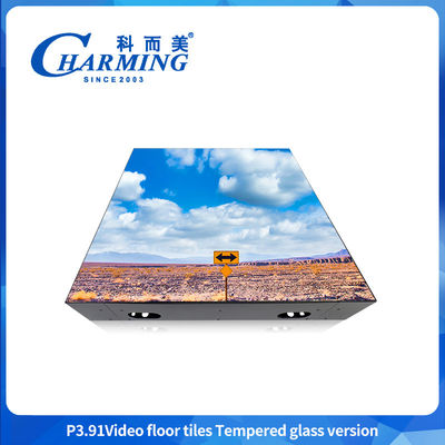 Strong glass GOB type P3.91 led waterproof design LED video floor tile high brightness LED video floor tile