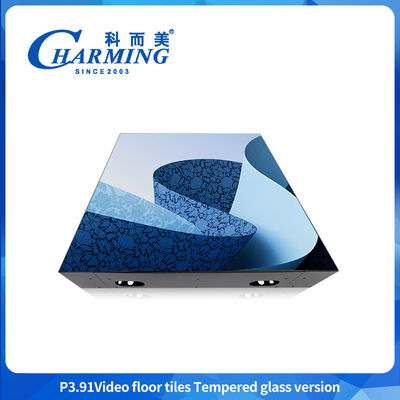 Decorative Led String Floor Screen Display P3.91 With Glass Cover Strong And Waterproof