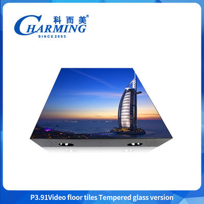 Load Capacity  500KG Dance Floor Tempered P3.91 Glass Dance Floor Rapid Packaging Technology
