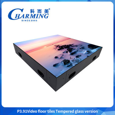 P3.91 Glass +gob Cover+iron Frame High Performance Load-Bearing Video Dance Floors For All Types Of Rental Events