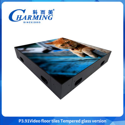 P3.91 LED video floor tiles Interactive video floor tiles high grey level and realistic effects LED video floor tile