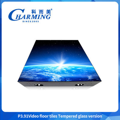 P3.91 LED video floor tile easy maintenance LED video display high grayscale high contrast design floor tile screen