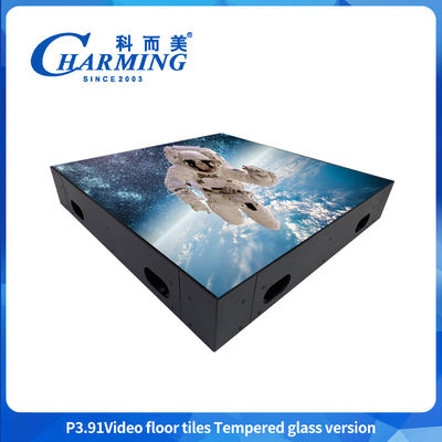P3.91 LED video floor tiles Interactive video floor tiles high grey level and realistic effects LED video floor tile