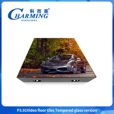 Decorative Led String Floor Screen Display P3.91 With Glass Cover Strong And Waterproof