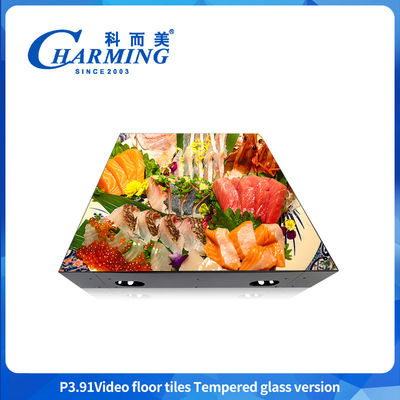 IP65 WATERROOF P3.91 VIDEO FLOOR TILES TEMPERED GLASS VERSION
