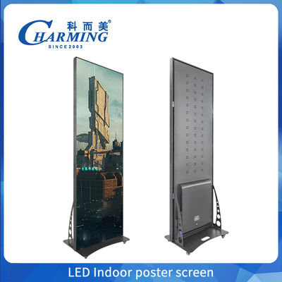 Movable 4k LED Poster Display Screen P1.86, P2 Advertising LED Video Wall Display