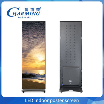 Moveable P1.86-P2.5 Indoor Digital Advertising Led Poster Display Led Video Wall